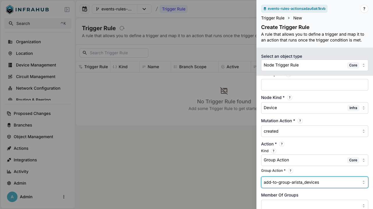 Node Trigger form creation